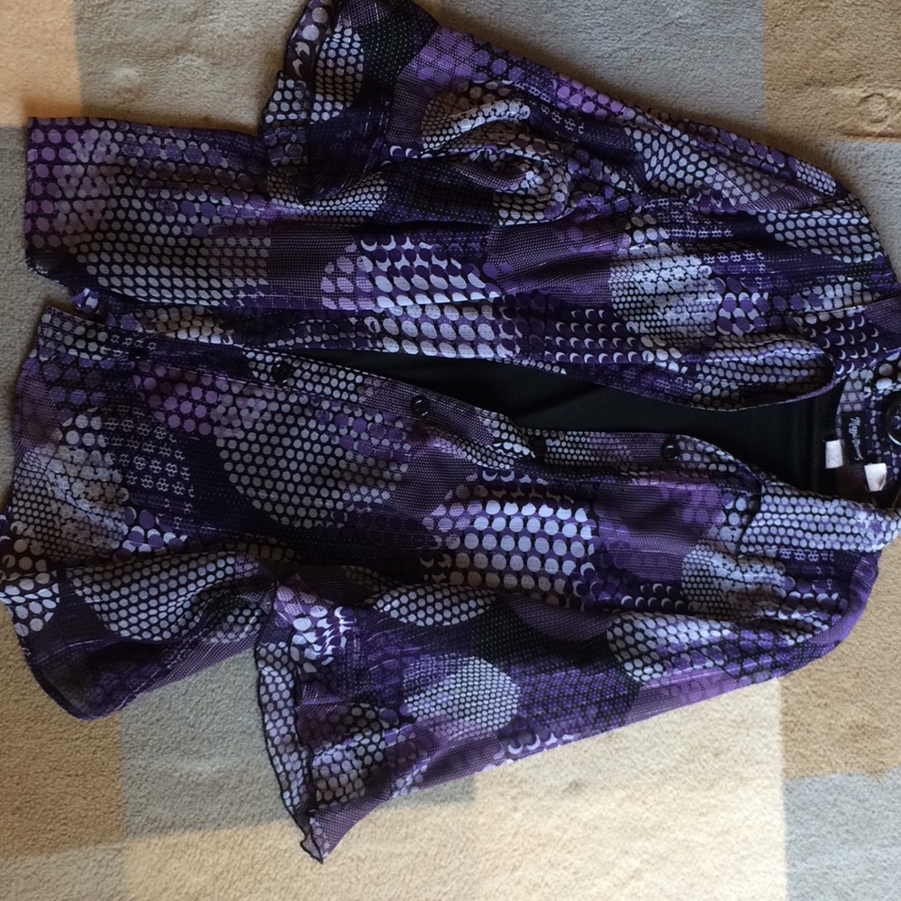 Printed sheer blouse with tank